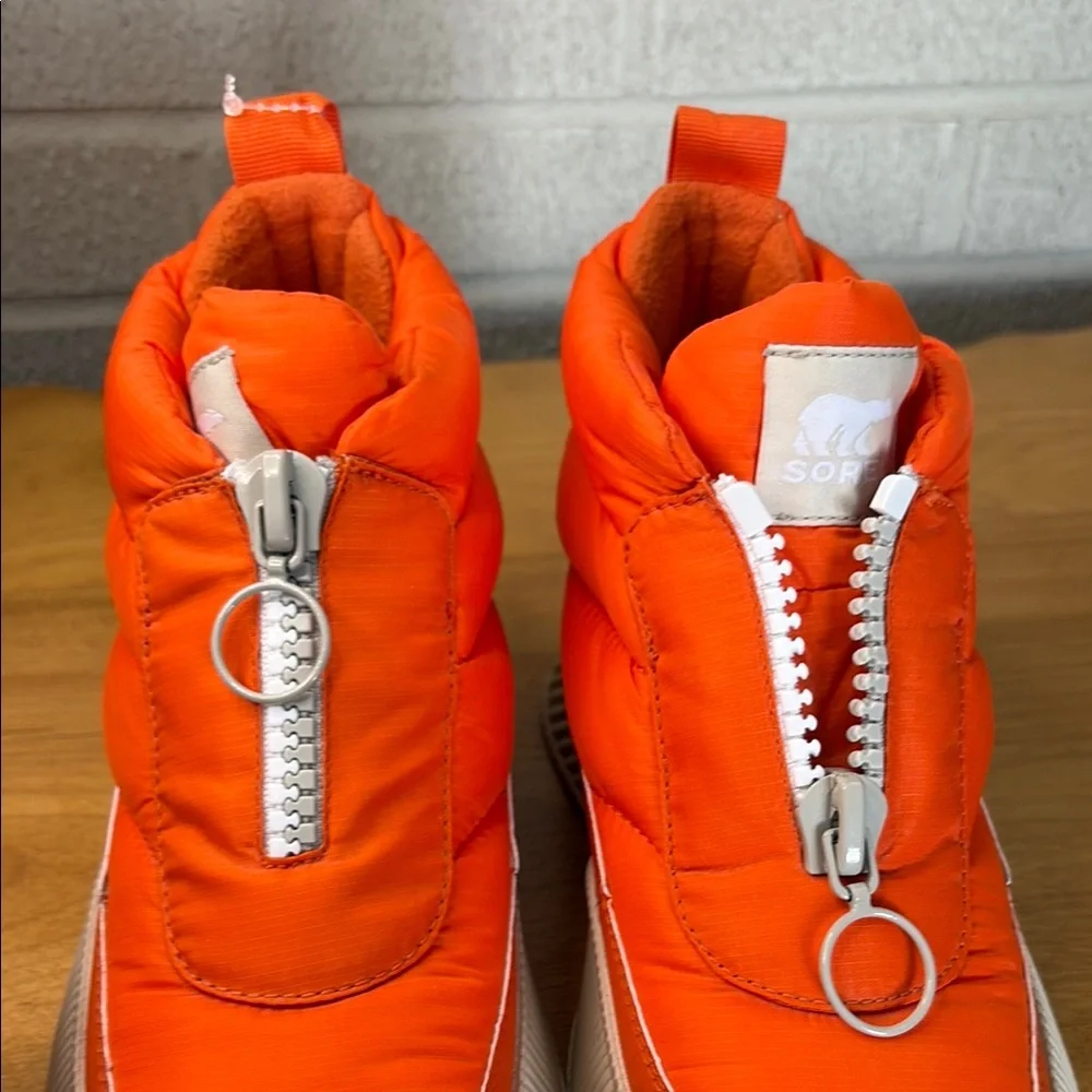 Sorel x prAna Out N About III Puffy Zip Sneaker Boots Orange Wmns 6.5 Waterproof - Picture 4 of 11